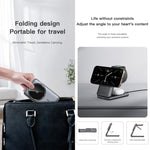TOTU CW-4-W Kabellose Ladestation 3 in 1 Magnetischer faltbarer Lade-Ständer für Telefon, Uhr, Ohrhörer, CW-4-W