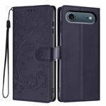 Tree Cat Embossed Flip Vegan Leather Phone Case, For iPhone 17e / 16e, For iPhone 17 Pro Max, For iPhone 17 Pro, For iPhone 17, For iPhone Air, For iPhone 16 Pro Max