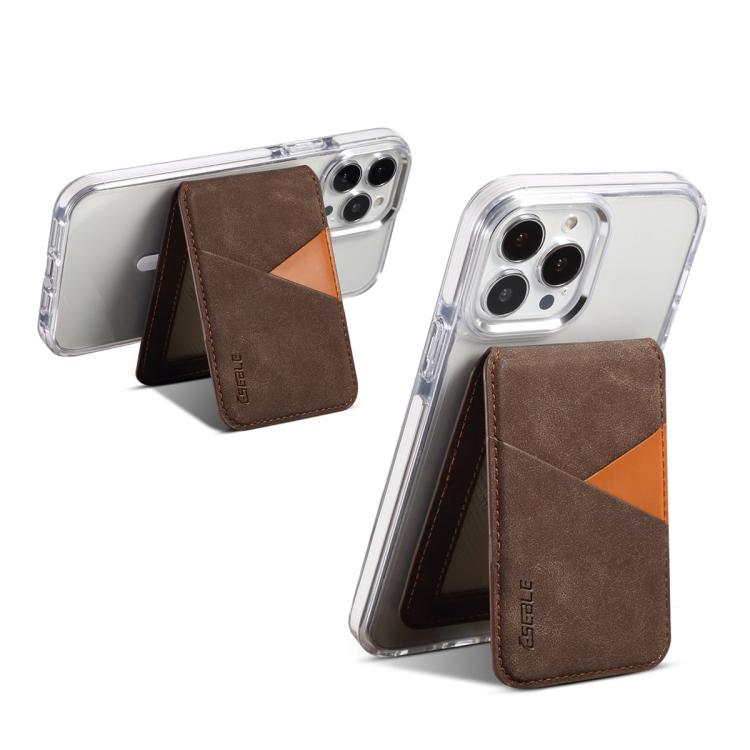 ESEBLE S1 Retro Vegane Lederstruktur Magnetischer RFID Handy Kartenhalter