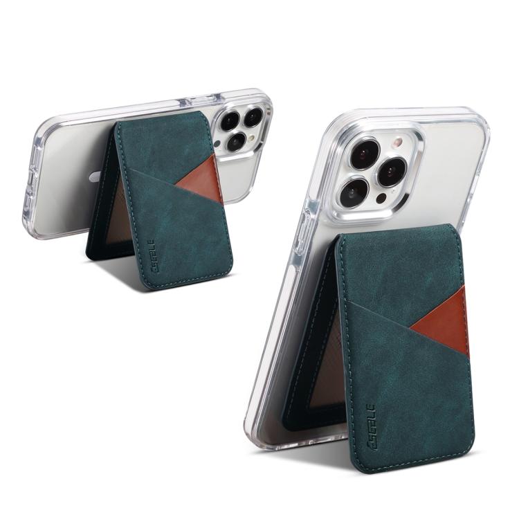 ESEBLE S1 Retro Vegane Lederstruktur Magnetischer RFID Handy Kartenhalter