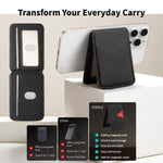 ESEBLE S2 Kunstlederstruktur Magnetischer RFID Handy Kartenhalter