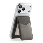 ESEBLE S3 Farbblock Kunstlederstruktur Magnetischer RFID Handy Kartenhalter