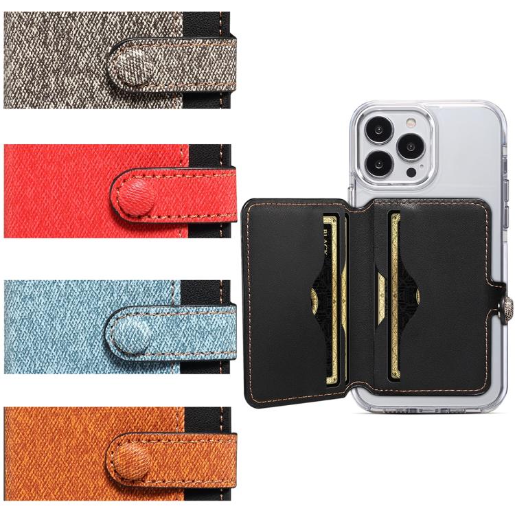 ESEBLE Klebestil Farbblock Faltbarer Handy Kartenhalter