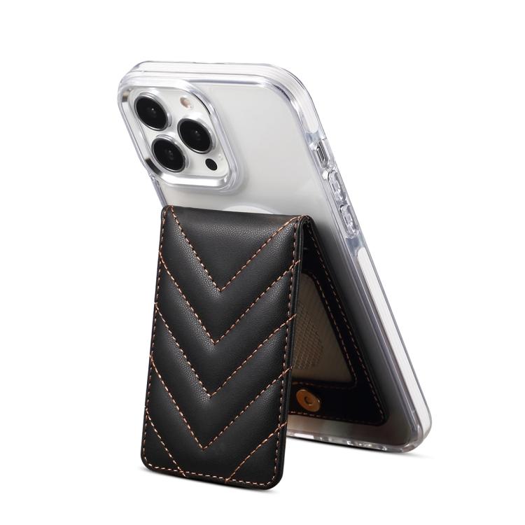 ESEBLE Klebestil Rhombische Textur Faltbarer RFID Handy Kartenhalter