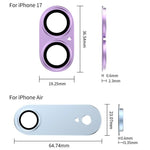 XDcase 5 Stück Rüstung Volle Abdeckung Mattierte Metall-Kameraobjektivringfolie, Für iPhone 17