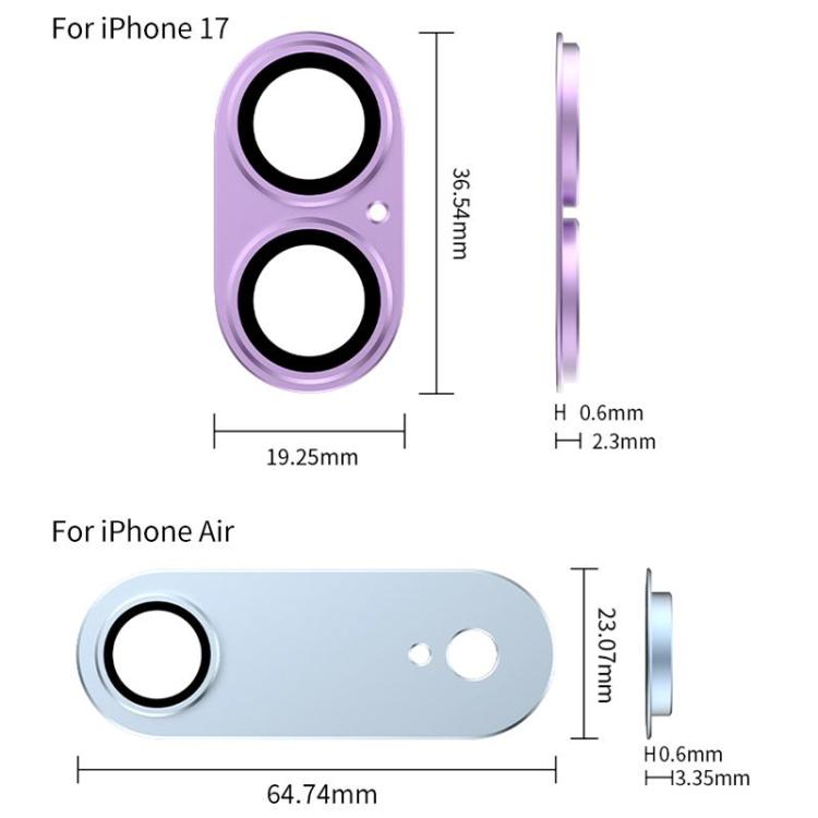 XDcase 5 Stück Rüstung Volle Abdeckung Mattierte Metall-Kameraobjektivringfolie, Für iPhone 17