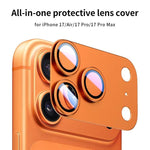 XDcase 5 Stück Rüstung Volle Abdeckung Mattierte Metall-Kameraobjektivringfolie, Für iPhone 17