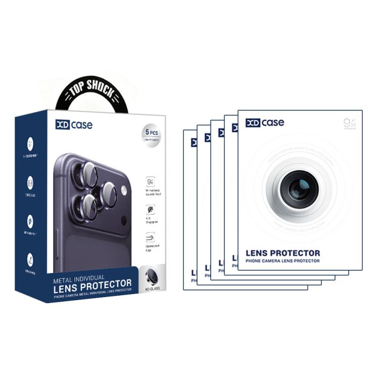XDcase 5 Stück AF + AR Hawkeye Kameraschutzfolie mit Ausrichtungswerkzeug, Für iPhone 17