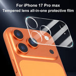 XDcase 5 Stück Transparente Integrierte Kamera-Schutzfolie aus gehärtetem Glas, Für iPhone 17 Pro Max, Für iPhone 17 Pro, Für iPhone 17, Für iPhone Air