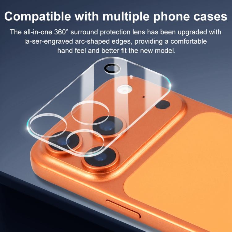 XDcase 5 Stück Transparente Integrierte Kamera-Schutzfolie aus gehärtetem Glas, Für iPhone 17 Pro Max, Für iPhone 17 Pro, Für iPhone 17, Für iPhone Air