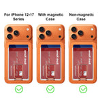 XDcase Magnetischer Kartenhalter mit Fach für iPhone / Galaxy & mehr