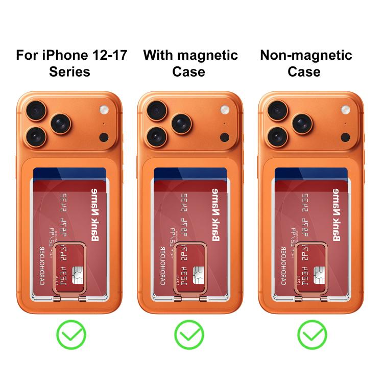 XDcase Magnetischer Kartenhalter mit Fach für iPhone / Galaxy & mehr