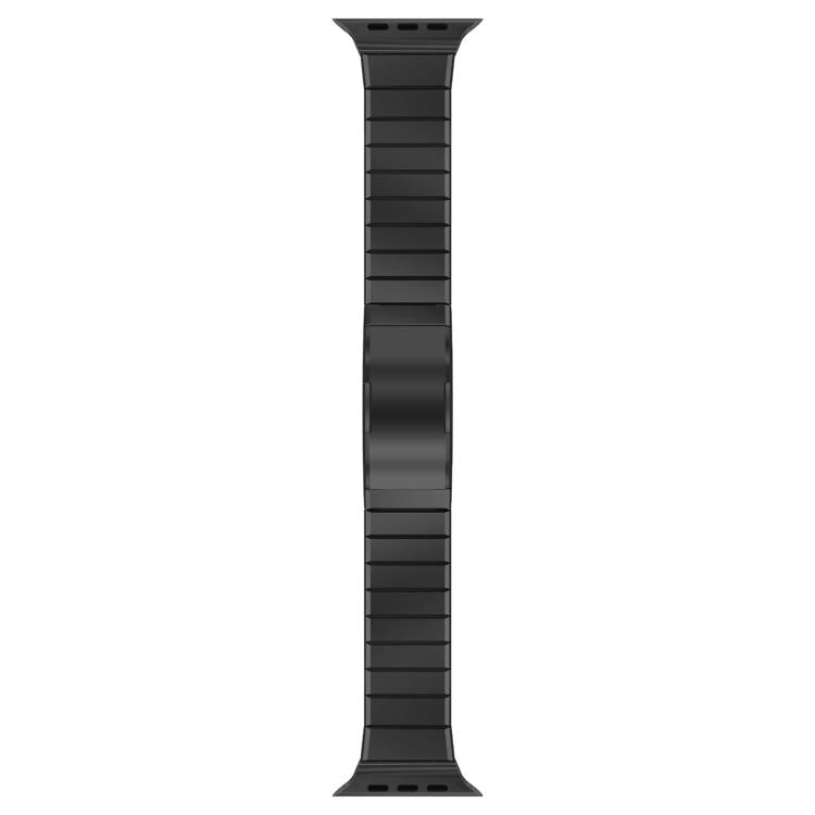 Ein Perlen Faltverschluss Metall Titanlegierung Uhrenarmband, Für Apple Watch 46mm / 49mm / 45mm / 44mm, Für Apple Watch 42mm / 41mm / 40mm / 38mm