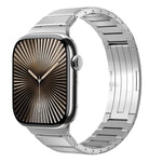 Ein Perlen Faltverschluss Metall Titanlegierung Uhrenarmband, Für Apple Watch 46mm / 49mm / 45mm / 44mm, Für Apple Watch 42mm / 41mm / 40mm / 38mm