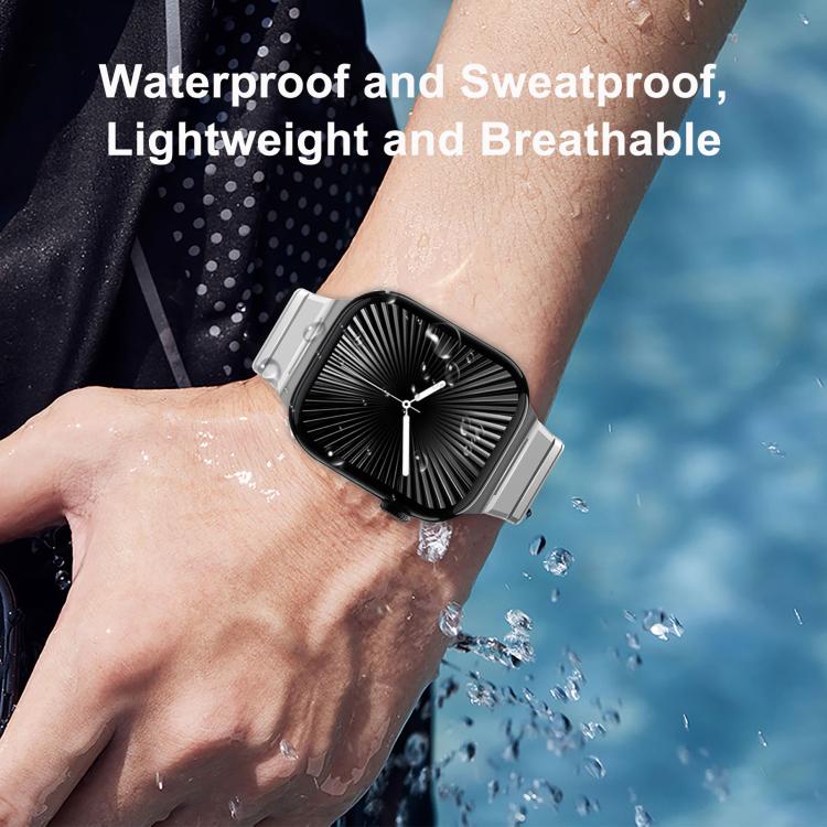 Ein Perlen Faltverschluss Metall Titanlegierung Uhrenarmband, Für Apple Watch 46mm / 49mm / 45mm / 44mm, Für Apple Watch 42mm / 41mm / 40mm / 38mm