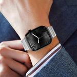 Ein Perlen Faltverschluss Metall Titanlegierung Uhrenarmband, Für Apple Watch 46mm / 49mm / 45mm / 44mm, Für Apple Watch 42mm / 41mm / 40mm / 38mm