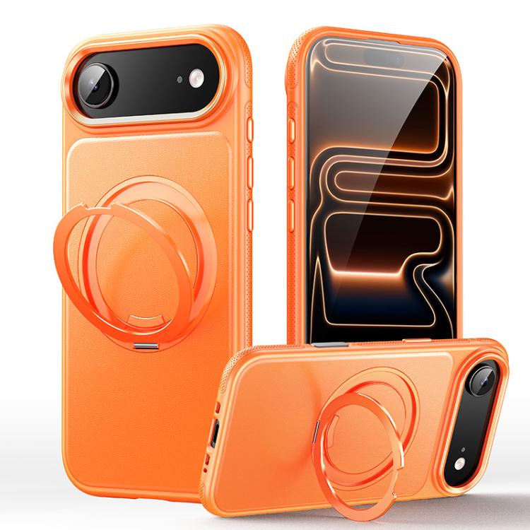 Lederstruktur 360 Grad drehbarer Magnetischer Halter Handyhülle, Für iPhone 17 Pro Max, Für iPhone 17 Pro, Für iPhone 17, Für iPhone Air, Für iPhone 16 Pro Max, Für iPhone 16 Pro, Für iPhone 16 Plus, Für iPhone 16
