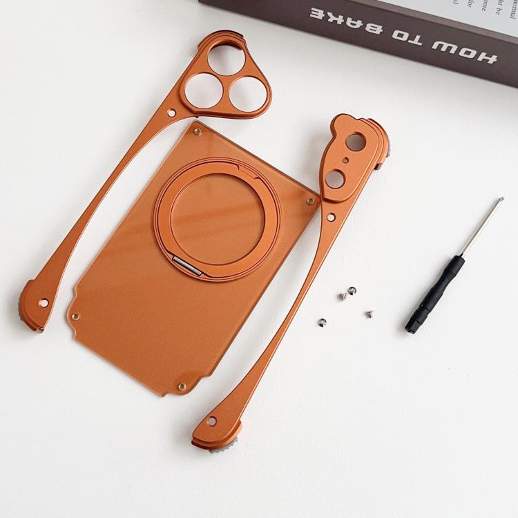 Weasel Originalfarbe Metall rahmenlose 360 Drehhalter Magnetische Handyhülle, Für iPhone 17 Pro Max, Für iPhone 17 Pro
