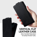 Vertikale Klapphülle Einfarbig Veganes Leder Handyhülle mit Umhängekette, Für iPhone 11 Pro Max, Für iPhone 11, Für iPhone 11 Pro