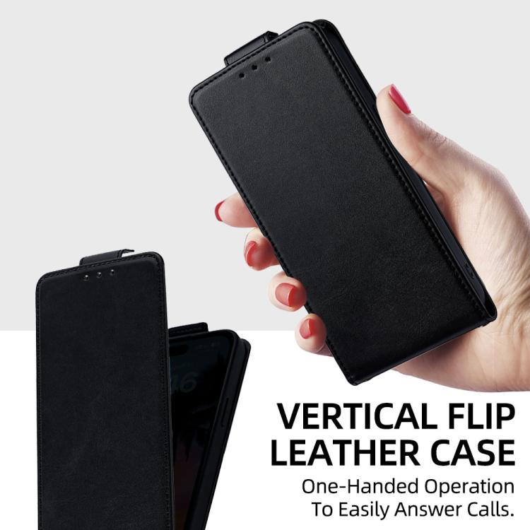 Vertikale Klapphülle Einfarbig Veganes Leder Handyhülle mit Umhängekette, Für iPhone 11 Pro Max, Für iPhone 11, Für iPhone 11 Pro