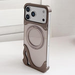 Dolphin Originalfarbe Metall Rahmenloser 360-Grad-Drehhalter Magnetische Handyhülle, Für iPhone 17 Pro Max, Für iPhone 17 Pro