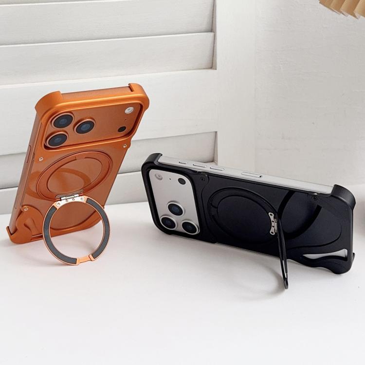 Dolphin Originalfarbe Metall Rahmenloser 360-Grad-Drehhalter Magnetische Handyhülle, Für iPhone 17 Pro Max, Für iPhone 17 Pro