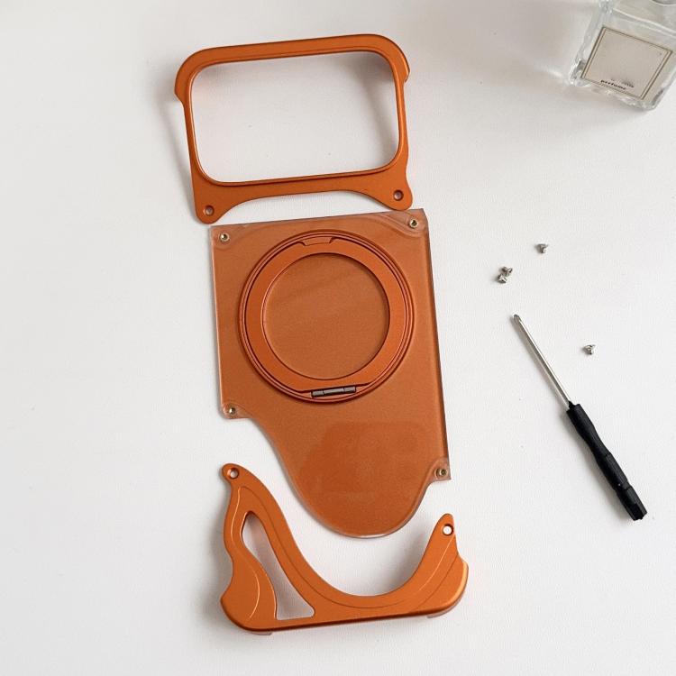 Dolphin Originalfarbe Metall Rahmenloser 360-Grad-Drehhalter Magnetische Handyhülle, Für iPhone 17 Pro Max, Für iPhone 17 Pro