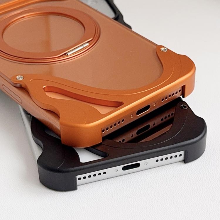 Dolphin Originalfarbe Metall Rahmenloser 360-Grad-Drehhalter Magnetische Handyhülle, Für iPhone 17 Pro Max, Für iPhone 17 Pro