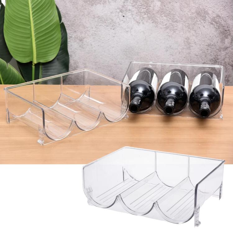 Kühlschrank-Getränkeorganisator Aufbewahrungsregal Lebensmittelqualität PET Klar Wein-Lagerständer
