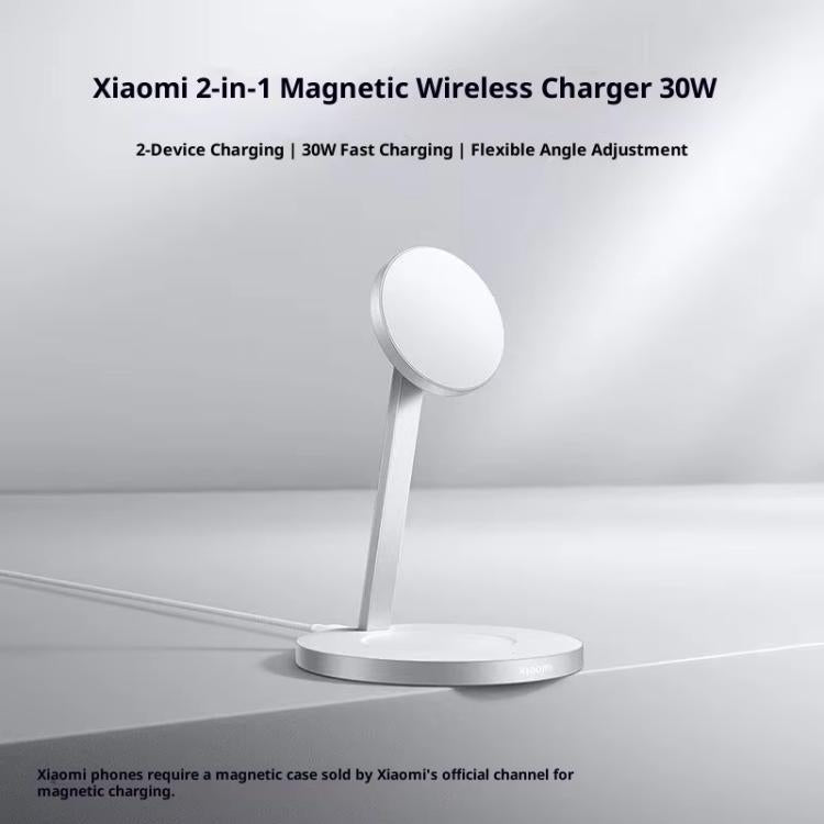 Original Xiaomi 30W 2-in-1 Magnetisches Kabelloses Ladegerät für Mobiltelefone und Kopfhörer