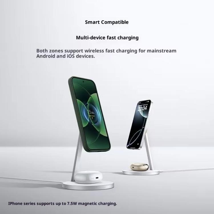 Original Xiaomi 30W 2-in-1 Magnetisches Kabelloses Ladegerät für Mobiltelefone und Kopfhörer