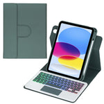 360-Grad-Drehung Hintergrundbeleuchtete Bluetooth-Tastatur Leder Tablet-Hülle mit Touchpad, Für iPad Pro 11 2025 / 2024, Für iPad 2025 / 2022, Für iPad Air 11 2025 / iPad Pro 11 2022, Für iPad 10.2 2021 / 2019 / iPad Air 3