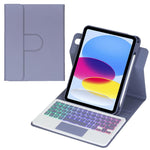 360-Grad-Drehung Hintergrundbeleuchtete Bluetooth-Tastatur Leder Tablet-Hülle mit Touchpad, Für iPad Pro 11 2025 / 2024, Für iPad 2025 / 2022, Für iPad Air 11 2025 / iPad Pro 11 2022, Für iPad 10.2 2021 / 2019 / iPad Air 3