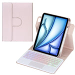 360-Grad-Drehung Hintergrundbeleuchtete Bluetooth-Tastatur Leder Tablet-Hülle mit Touchpad, Für iPad Pro 11 2025 / 2024, Für iPad 2025 / 2022, Für iPad Air 11 2025 / iPad Pro 11 2022, Für iPad 10.2 2021 / 2019 / iPad Air 3