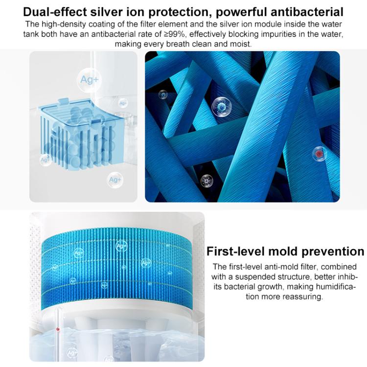 Xiaomi Mijia 4L Nebelfreier Luftbefeuchter 3 Filter, 4L Nebelfreier Luftbefeuchter 3 Filter