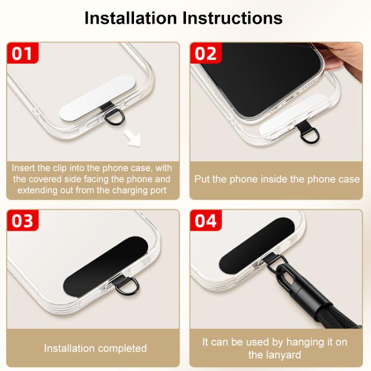 XDcase Abnehmbarer 3-in-1 Umhänge-/Hals-/Handgelenkriemen Anti-Verlust Telefonband mit Lasche