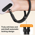 XDcase Abnehmbarer 3-in-1 Umhänge-/Hals-/Handgelenkriemen Anti-Verlust Telefonband mit Lasche