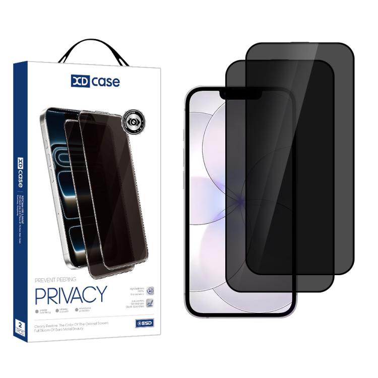 XDcase 2 Stück / Packung Siebdruck Anti-Blick gehärteter Glasbildschirm-Schutz, Für iPhone 17e / 16e, Für iPhone 17 Pro Max, Für iPhone 17 Pro, Für iPhone 17, Für iPhone Air, Für iPhone 16 Pro Max, Für iPhone 16 Pro, Für iPhone 16 Plus, Für iPhone 16