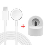 xDfind Für Apple Watch Smartwatch Silikon-Ladehalter und Type-C-Ladegerät Set, Silikon+Type-C (Weiß), Silikon+Type-C (Schwarz)