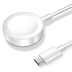 xDfind Für Apple Watch Smartwatch Silikon-Ladehalter und Type-C-Ladegerät Set, Silikon+Type-C (Weiß), Silikon+Type-C (Schwarz)