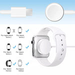 xDfind Für Apple Watch Smartwatch Silikon-Ladehalter und Type-C-Ladegerät Set, Silikon+Type-C (Weiß), Silikon+Type-C (Schwarz)