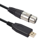 US18 USB zu XLR Buchse Mikrofon-Aufnahmekabel, 2m, 3m