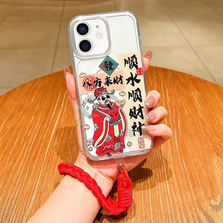 Jahres des Pferdes Acryl Magnetische Vollabdeckung Handyhülle mit Trageschlaufe, für iPhone 13, für iPhone 12, für iPhone 12 Pro Max, für iPhone 12 Pro