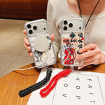 Jahres des Pferdes Acryl Magnetische Vollabdeckung Handyhülle mit Trageschlaufe, für iPhone 13, für iPhone 12, für iPhone 12 Pro Max, für iPhone 12 Pro