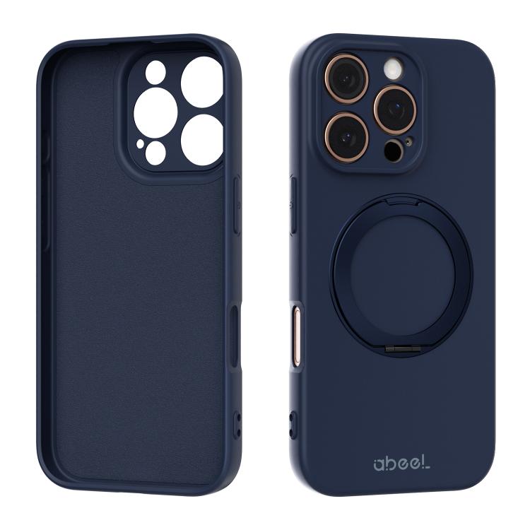 ABEEL Hautfreundliche Magnetische Flüssigsilikon-Handyhülle mit Halter, Für iPhone 17 Pro Max, Für iPhone 17 Pro, Für iPhone 17, Für iPhone 16 Pro Max, Für iPhone 16 Pro, Für iPhone 16