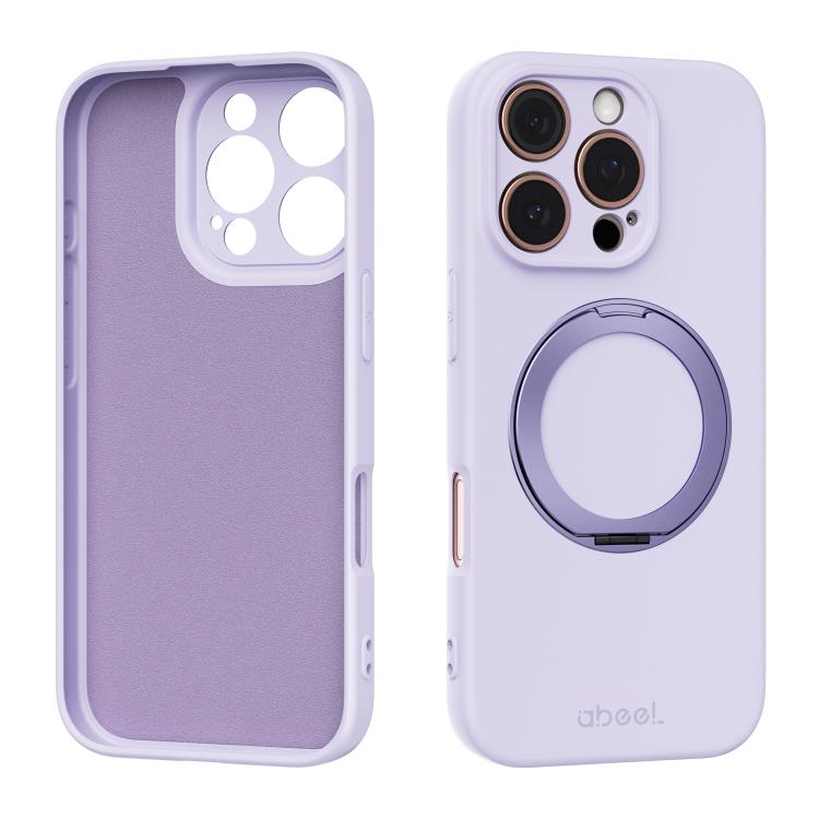 ABEEL Hautfreundliche Magnetische Flüssigsilikon-Handyhülle mit Halter, Für iPhone 17 Pro Max, Für iPhone 17 Pro, Für iPhone 17, Für iPhone 16 Pro Max, Für iPhone 16 Pro, Für iPhone 16