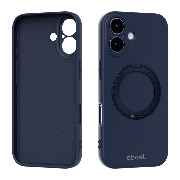 ABEEL Hautfreundliche Magnetische Flüssigsilikon-Handyhülle mit Halter, Für iPhone 17 Pro Max, Für iPhone 17 Pro, Für iPhone 17, Für iPhone 16 Pro Max, Für iPhone 16 Pro, Für iPhone 16