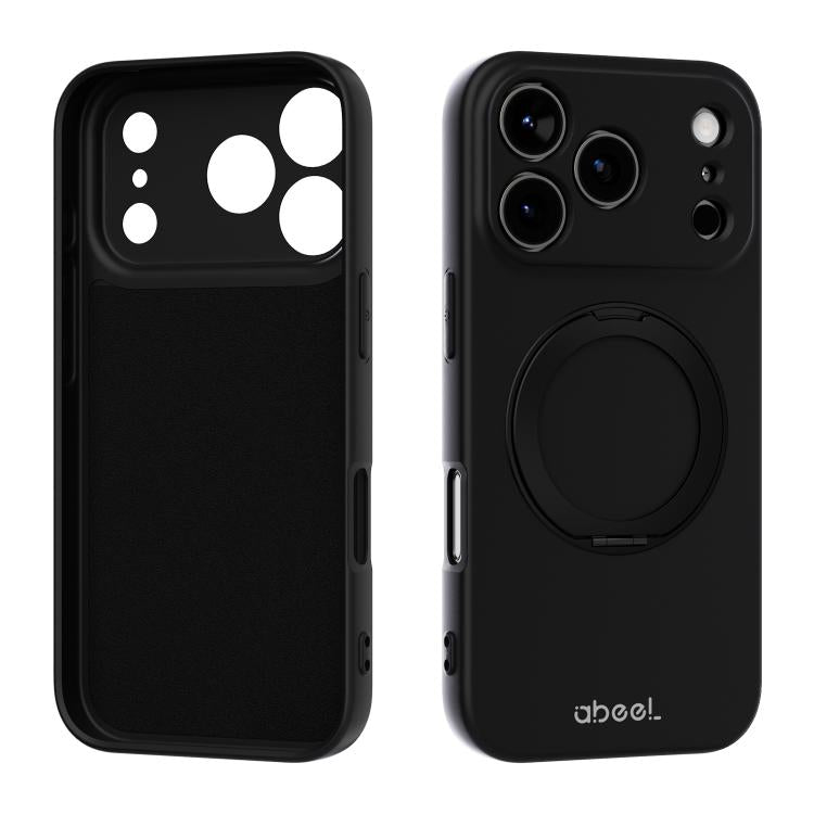 ABEEL Hautfreundliche Magnetische Flüssigsilikon-Handyhülle mit Halter, Für iPhone 17 Pro Max, Für iPhone 17 Pro, Für iPhone 17, Für iPhone 16 Pro Max, Für iPhone 16 Pro, Für iPhone 16