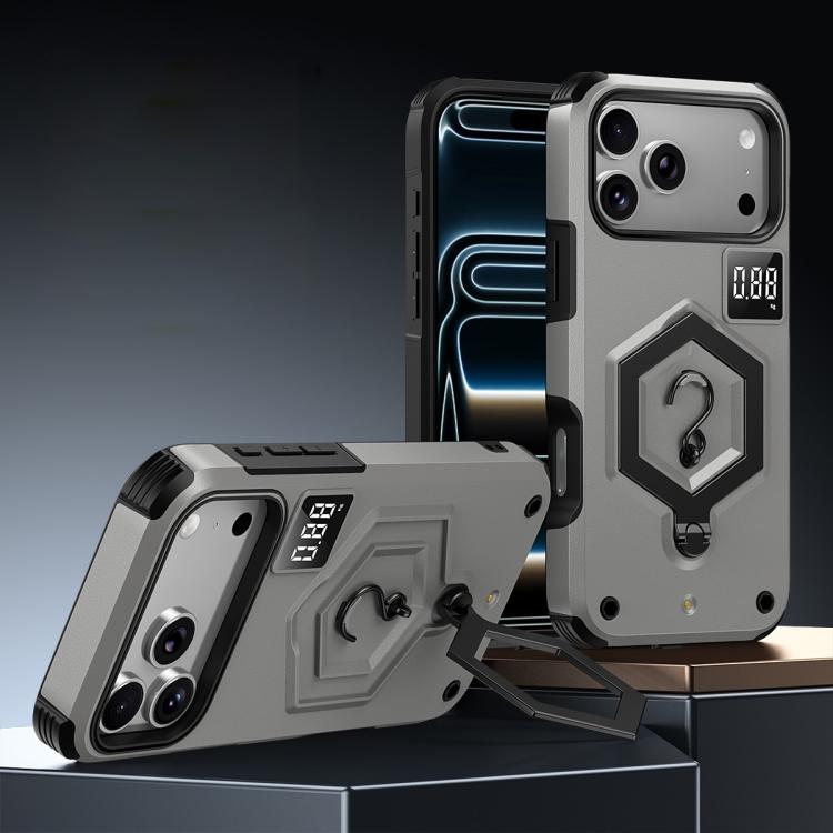 Hexagon Armor Magnetic Holder Weighing Scale Phone Case, For iPhone 17 Pro Max, For iPhone 17 Pro, For iPhone 17, For iPhone Air, For iPhone 16 Pro Max, For iPhone 16 Pro