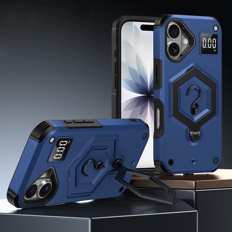 Hexagon Armor Magnetic Holder Weighing Scale Phone Case, For iPhone 17 Pro Max, For iPhone 17 Pro, For iPhone 17, For iPhone Air, For iPhone 16 Pro Max, For iPhone 16 Pro